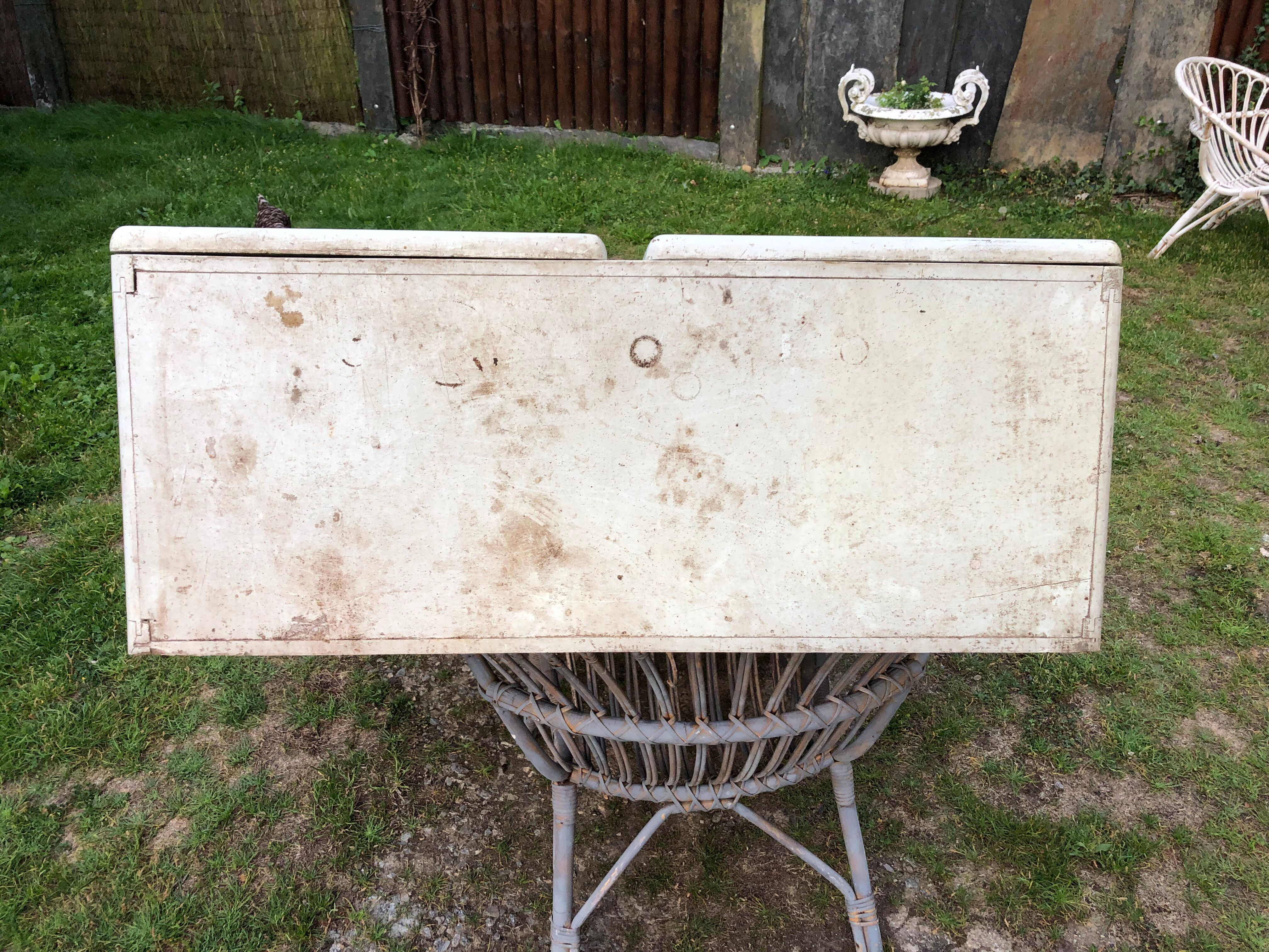 Vintage Mado sideboard with 4 doors and 2 drawers in beige lacquered plywood