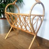 Rattan magazine holder