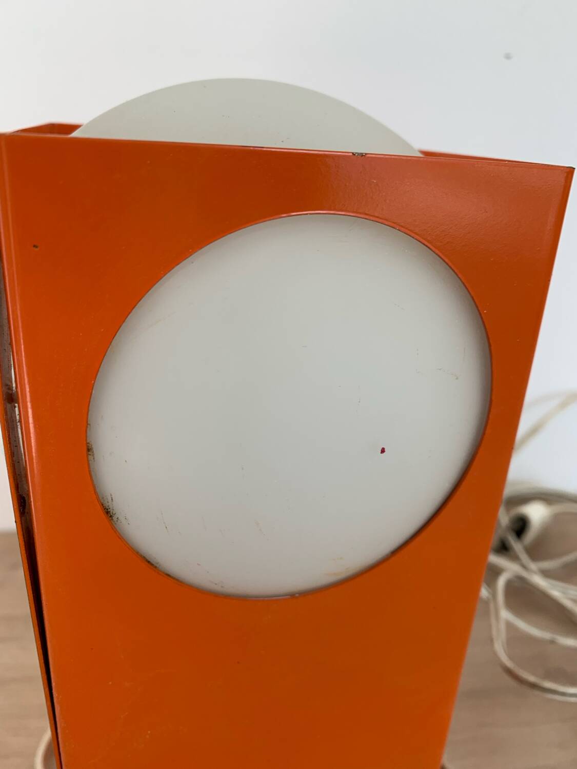 Orange Lamp Vintage Design Circa 1970 Space Age