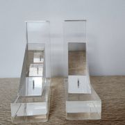 Serre-livres en méthacrylate massif – Design moderniste rare, années 1980