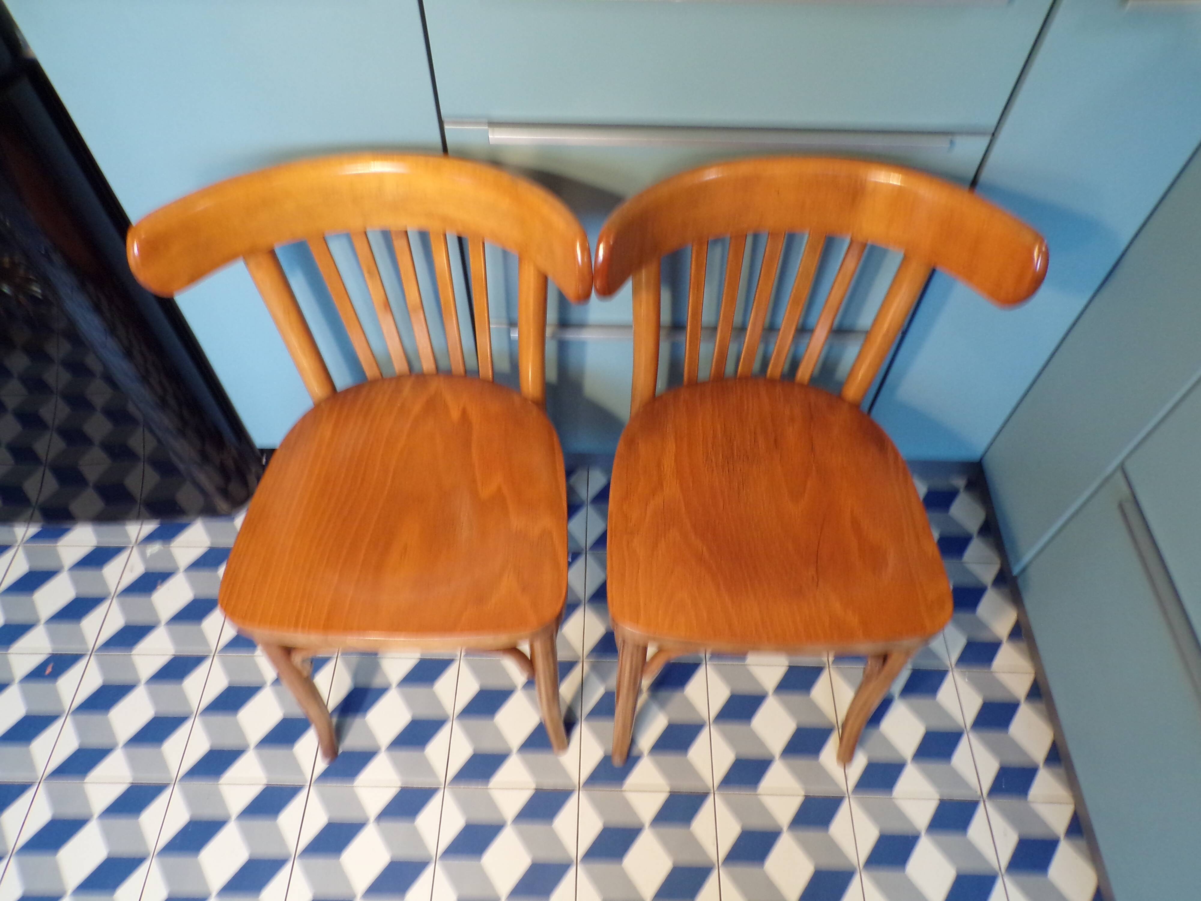 Pair of Ligna bistro chairs