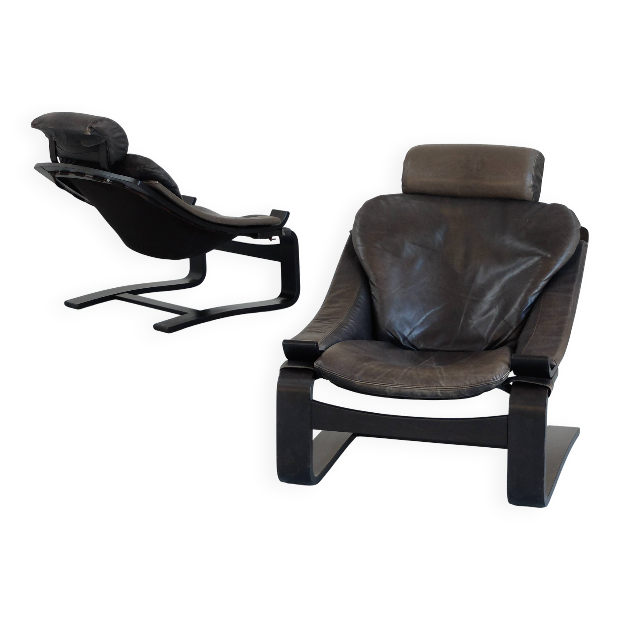 Paire de fauteuils Kroken , Nelo Suède année 70