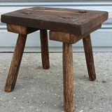Solid oak milking stool