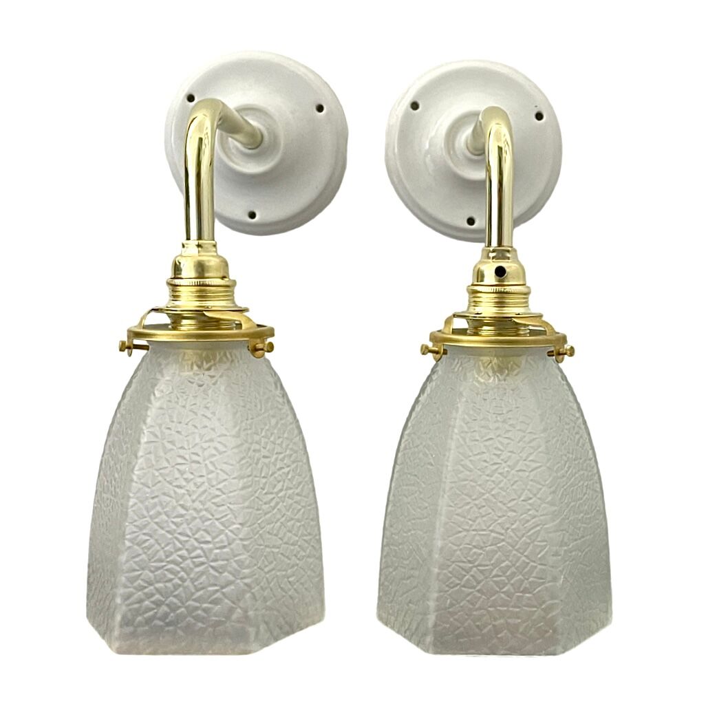 Pair of art deco wall lights