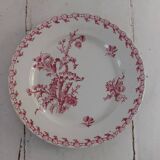 Plat en porcelaine opaque de Gien service Chardons