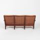 Mid-Century Danish Modern 3-seats sofa with cognac leather cushions