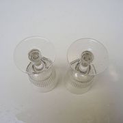 2 antique cut crystal goblets in the Baccarat style.