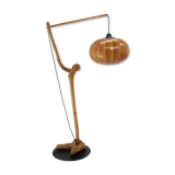 Custom made wooden floor lamp, 1960