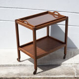 Wooden service with wheels