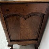 Louis XV commode with three drawers in solid walnut, 18th century