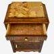 Wooden bedside table and art nouveau marble