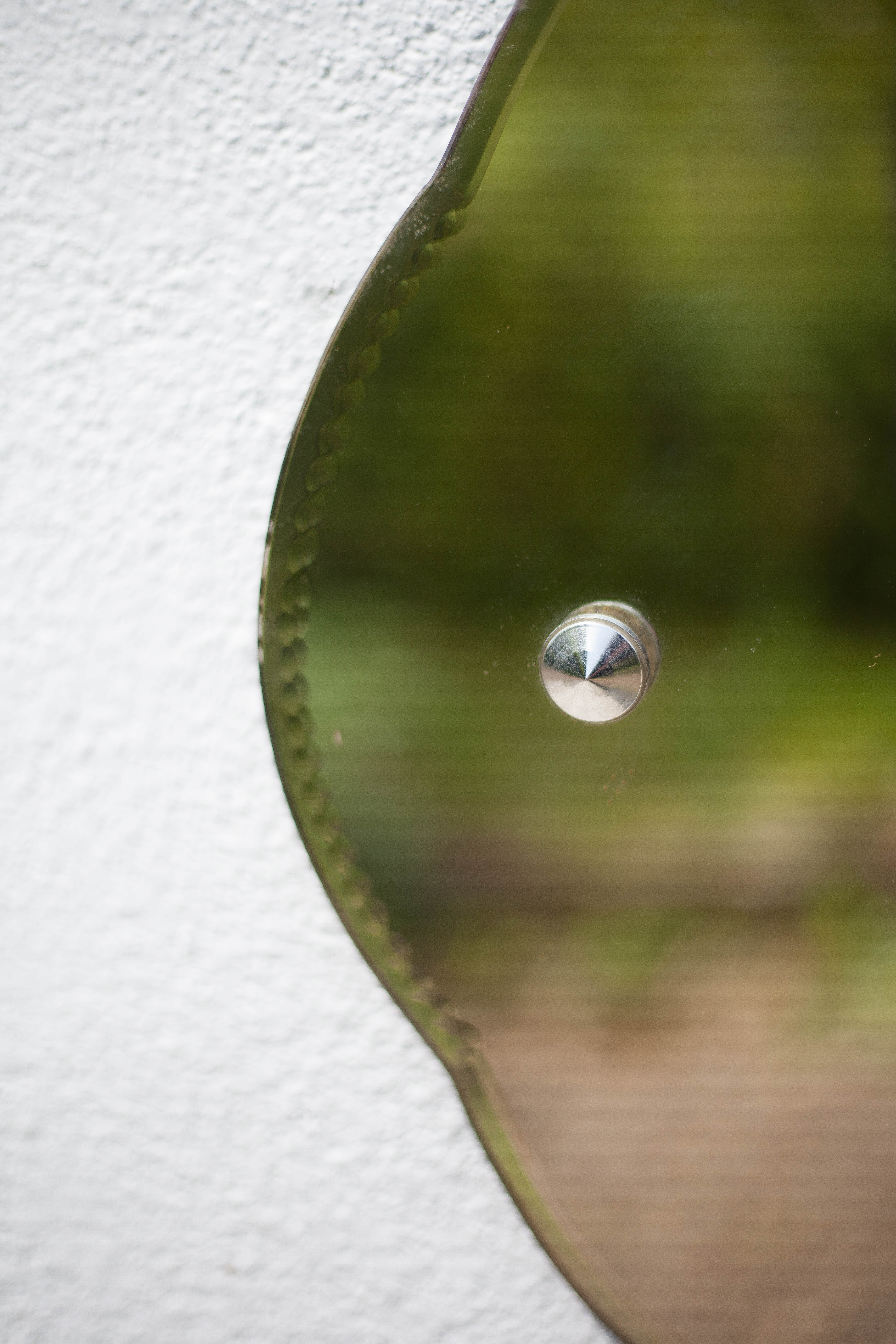 Art Deco mirror, wall mirror, cloud mirror, beveled mirror