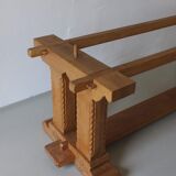 Gothic revival refectory dining table and chairs set of 7 France