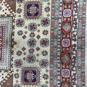 Old hand made square transylvania oriental rug wool 182 x 182