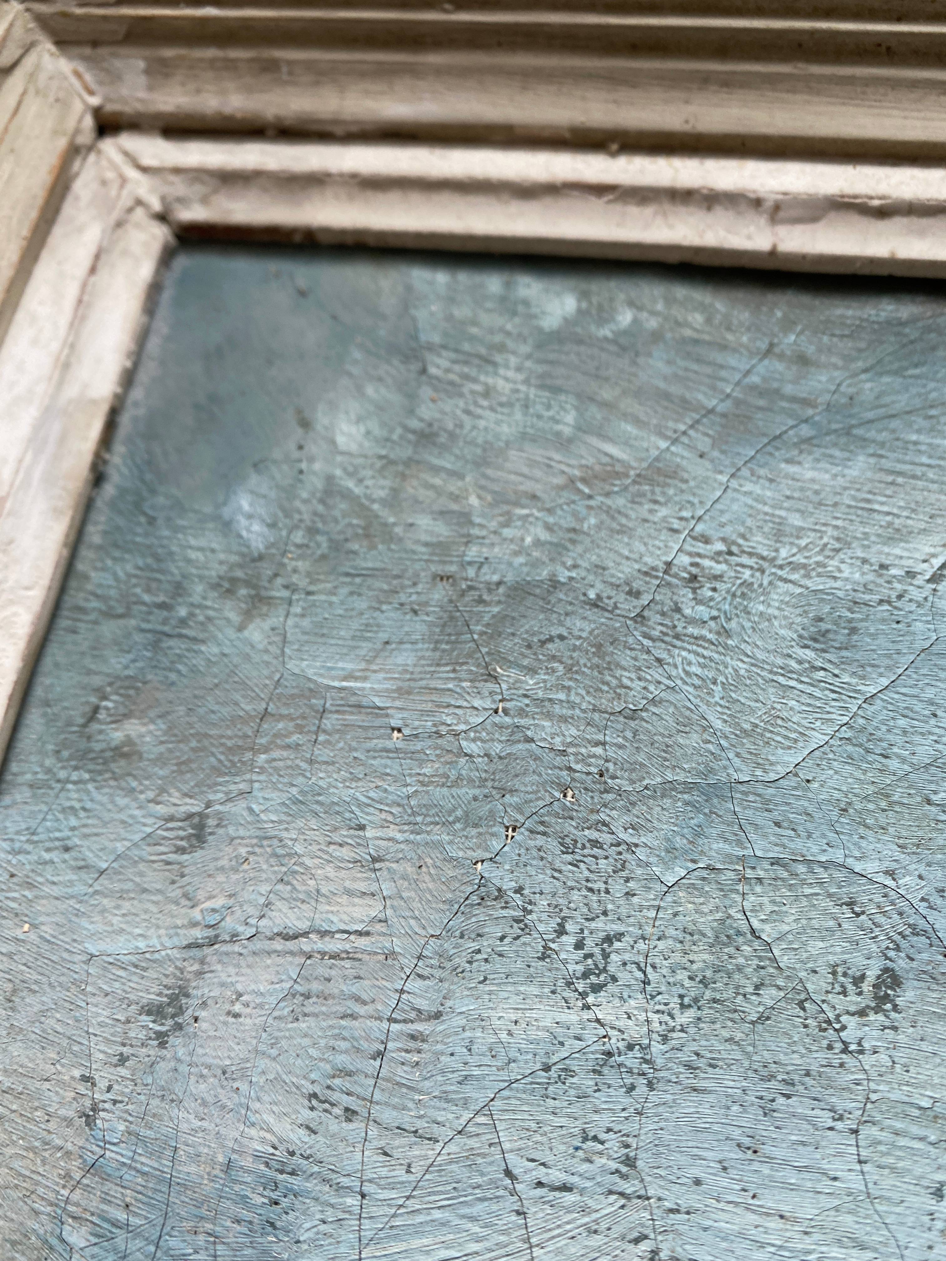 HST painting "The Canal with barges" Post impressionist signed Dumas + frame