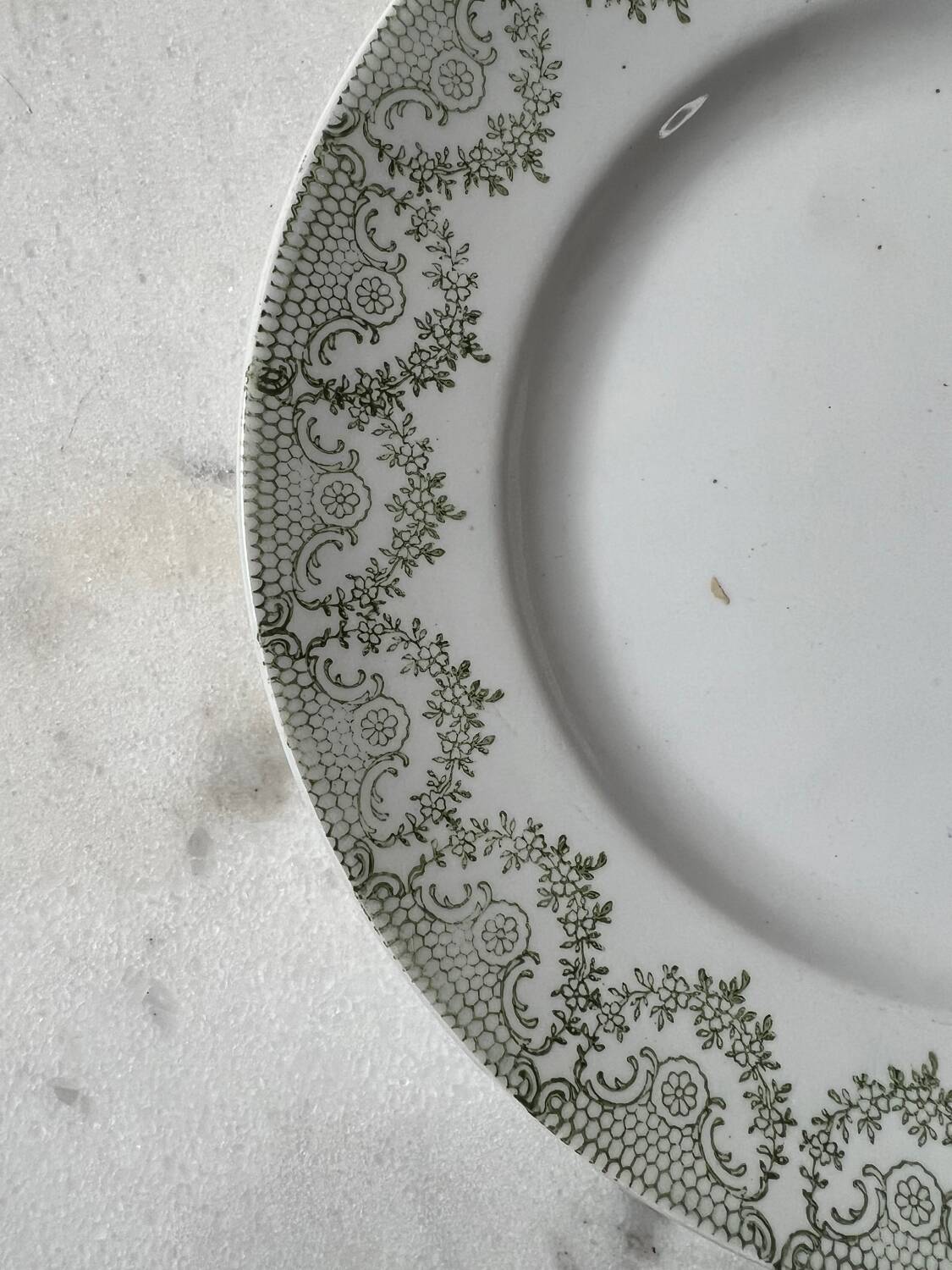 Vintage green dinner plate