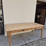 Old rustic farmhouse store table 2 drawers -2m22