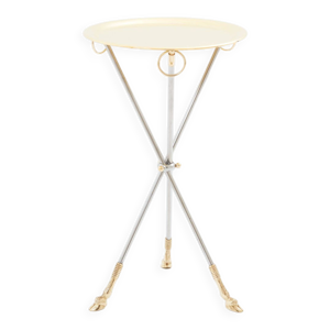 Guéridon laiton acier