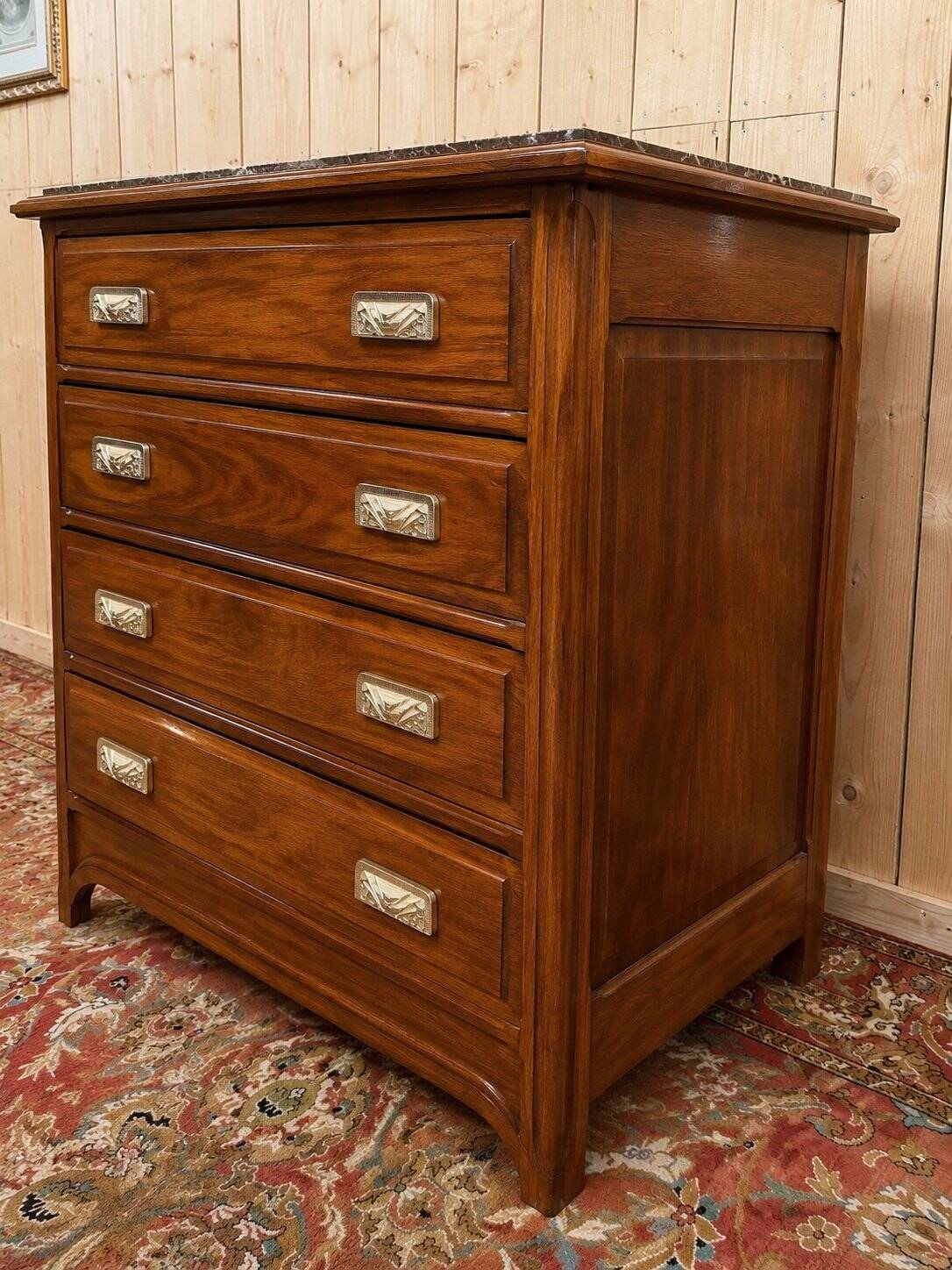 Art Nouveau Commode – Mahogany & Marble – Circa 1900-1910