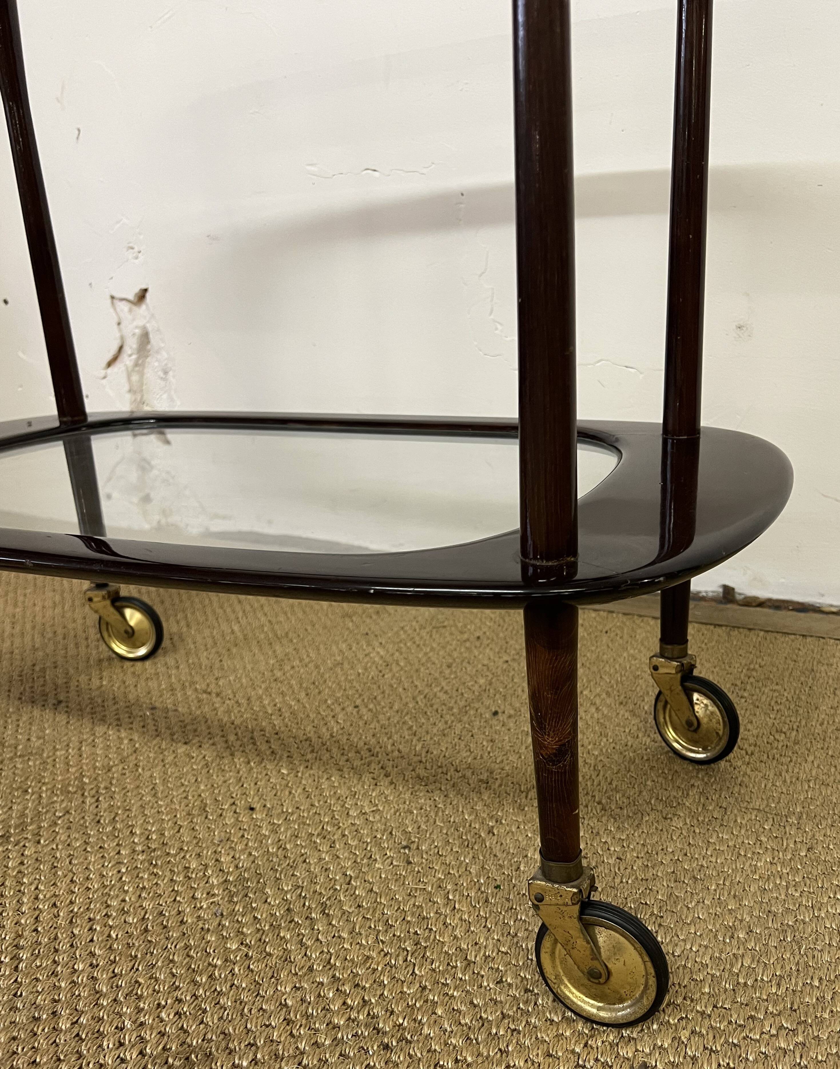 Italian service trolley or bar / Trolley on wheels from the 1950s