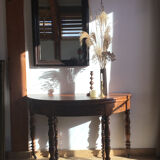 Half-moon walnut table
