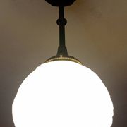 Chandelier with peacocks signed Muller and brothers in Lunéville