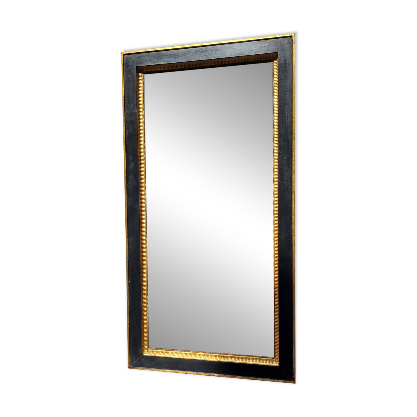 Miroir noir et dore de style art deco