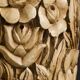Vintage hand-carved wooden lamps by Mariano García