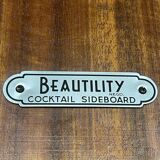 English art deco oak bar