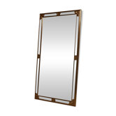 Large Revival Mirror in Gilded Resin by Deknudt Belgium 1980s