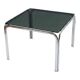 Vintage 70s coffee table - Chrome & smoked glass