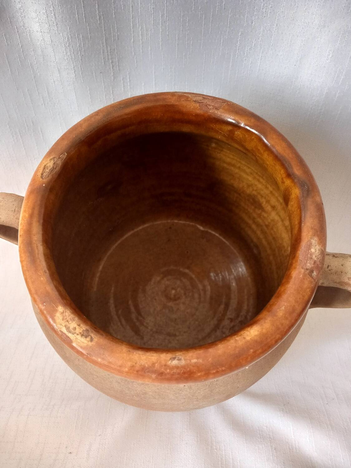 Ancient glazed terracotta pot