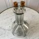 Liquor decanter with molded glass compartments early XXth