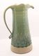 Handcrafted XL pitcher in mint green enameled stoneware