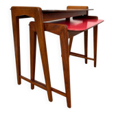 Set of two design formica nesting tables - Czechoslovakia, around 1960s