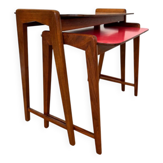 Set of two design formica nesting tables - Czechoslovakia, around 1960s