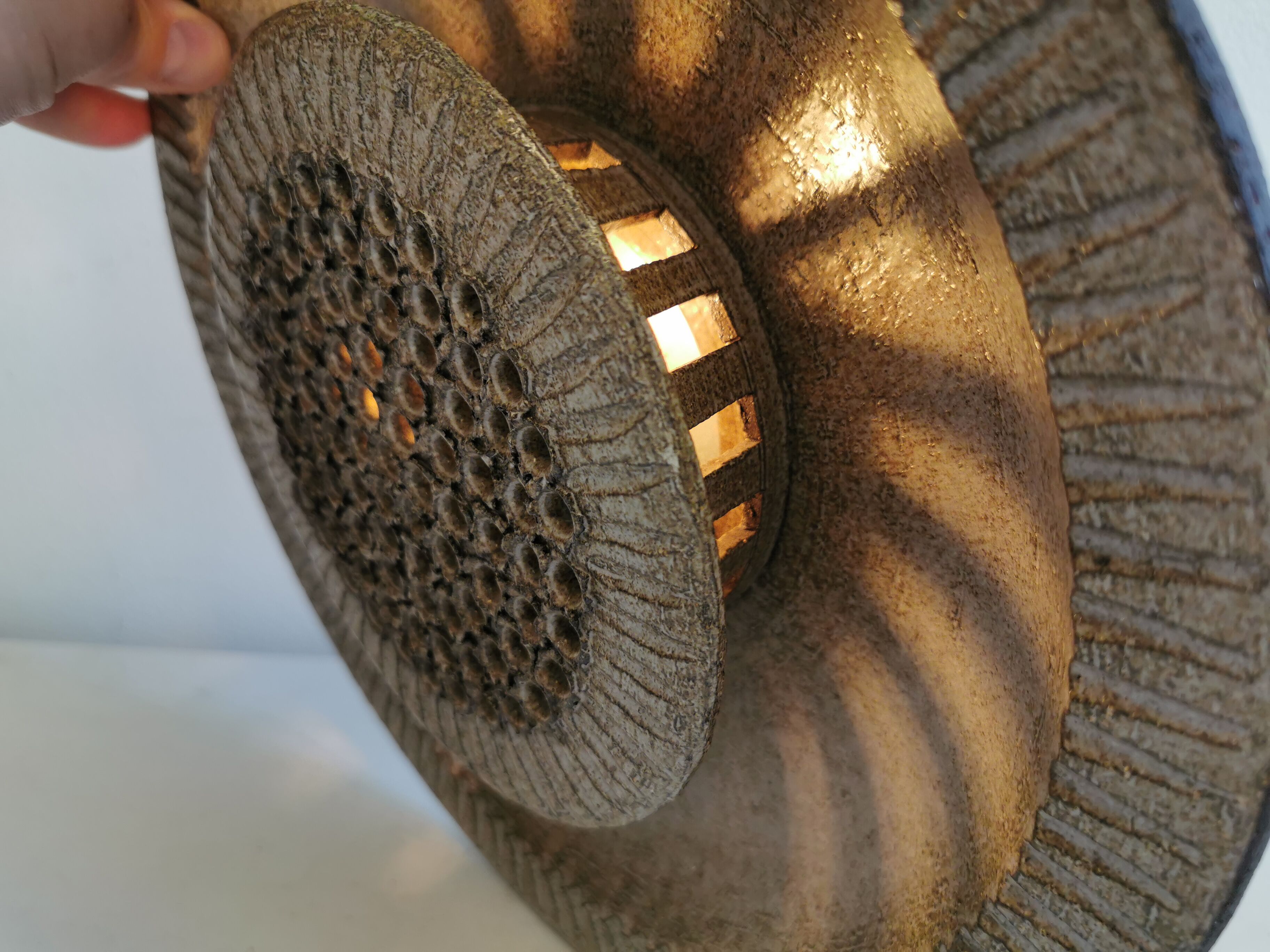 Ceramic wall lamp, from Løvemose Ceramics Denmark 1960s