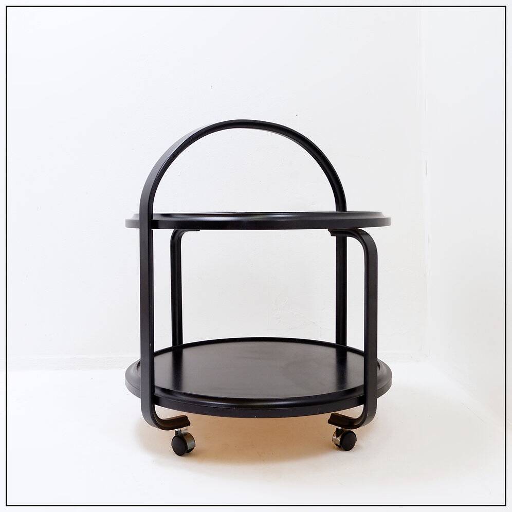 Mid-century blackened ash drinks cabinet - 20th century