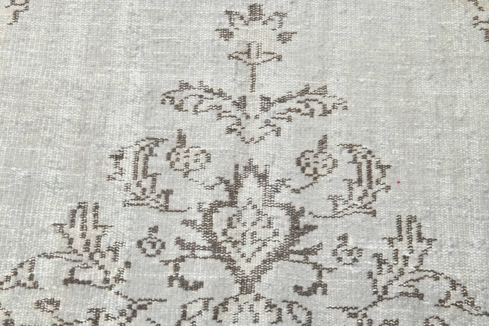 5x9 Shades Of Gray & Brown Classic Vintage Rug, 150x278Cm