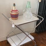 Desserte in silver metal from the 70s