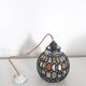 Old art deco pendant lamp - Partitioned and colored glass globe - 1930