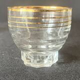 Lot de 6 verres en verre doré à l'or fin - vintage 1940 - verres à liqueur