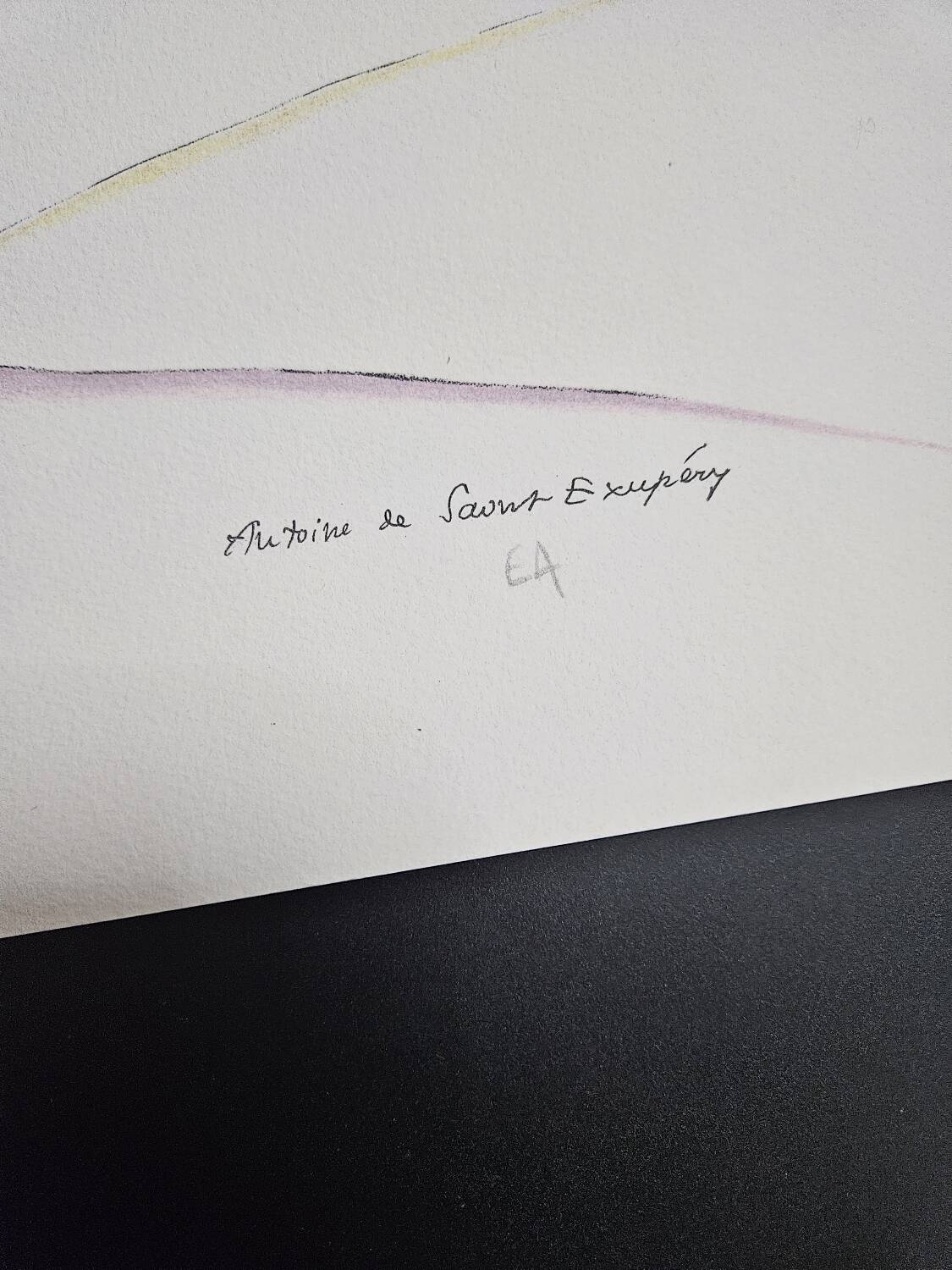 Lithograph of The Little Prince, Antoine de Saint-Exupéry