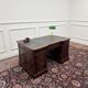 Classic English Partner Desk Green Leather