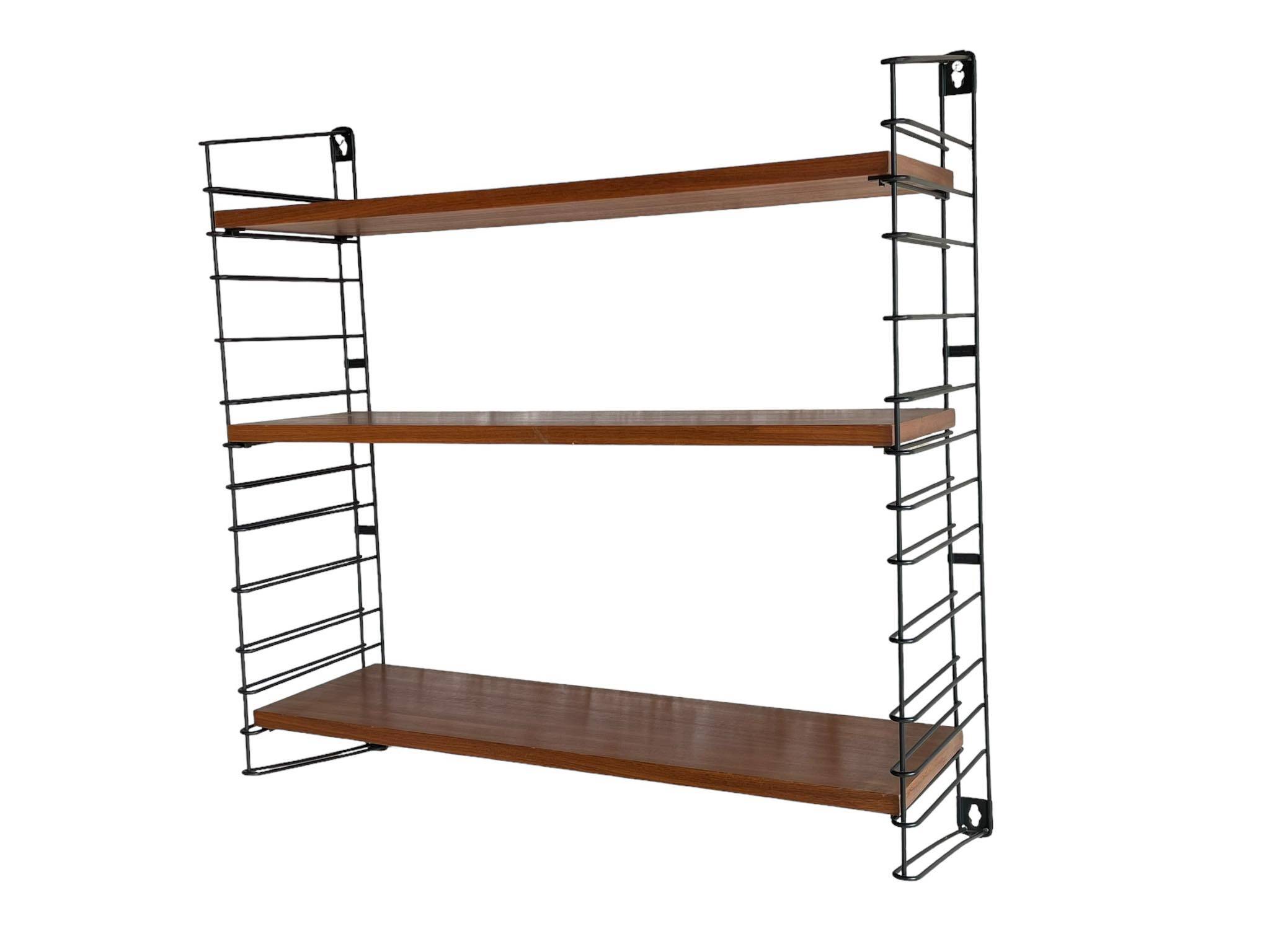 Scandinavian modular shelf Tomado Holland design metal and wood vintage 50's 60's