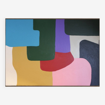 Colorful contemporary abstract "Colorful imperfection" bestseller by Bodasca