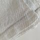 Vintage Basque tablecloth and 5 napkins in blue and yellow herringbone cotton