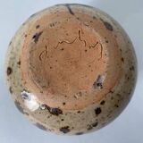 Vase boule en grès pyrité signé Suzanne Dauliach