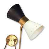 Double italian black and white wall sconce