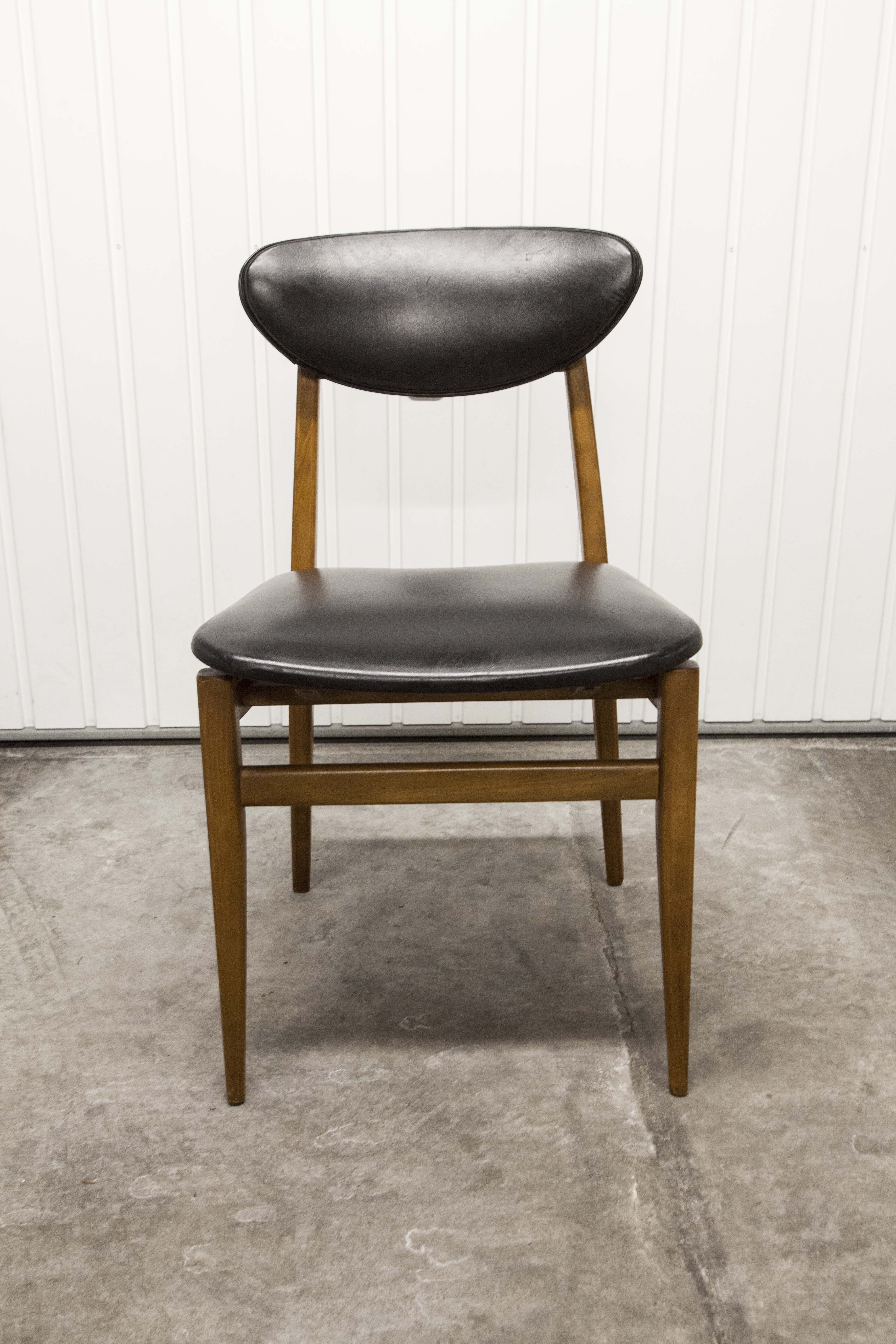 6 Teak chairs with oval back